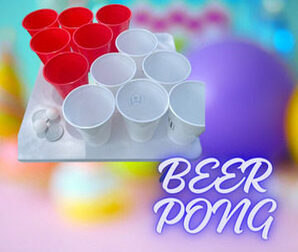 ground floor beer pong big buckets Rental party fiesta birthdays bachelors alquiler evento actividad