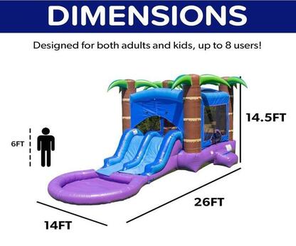 26x14bounce house waterBounce house brincolines quince sweet sixteen wedding events party birthdays rentals